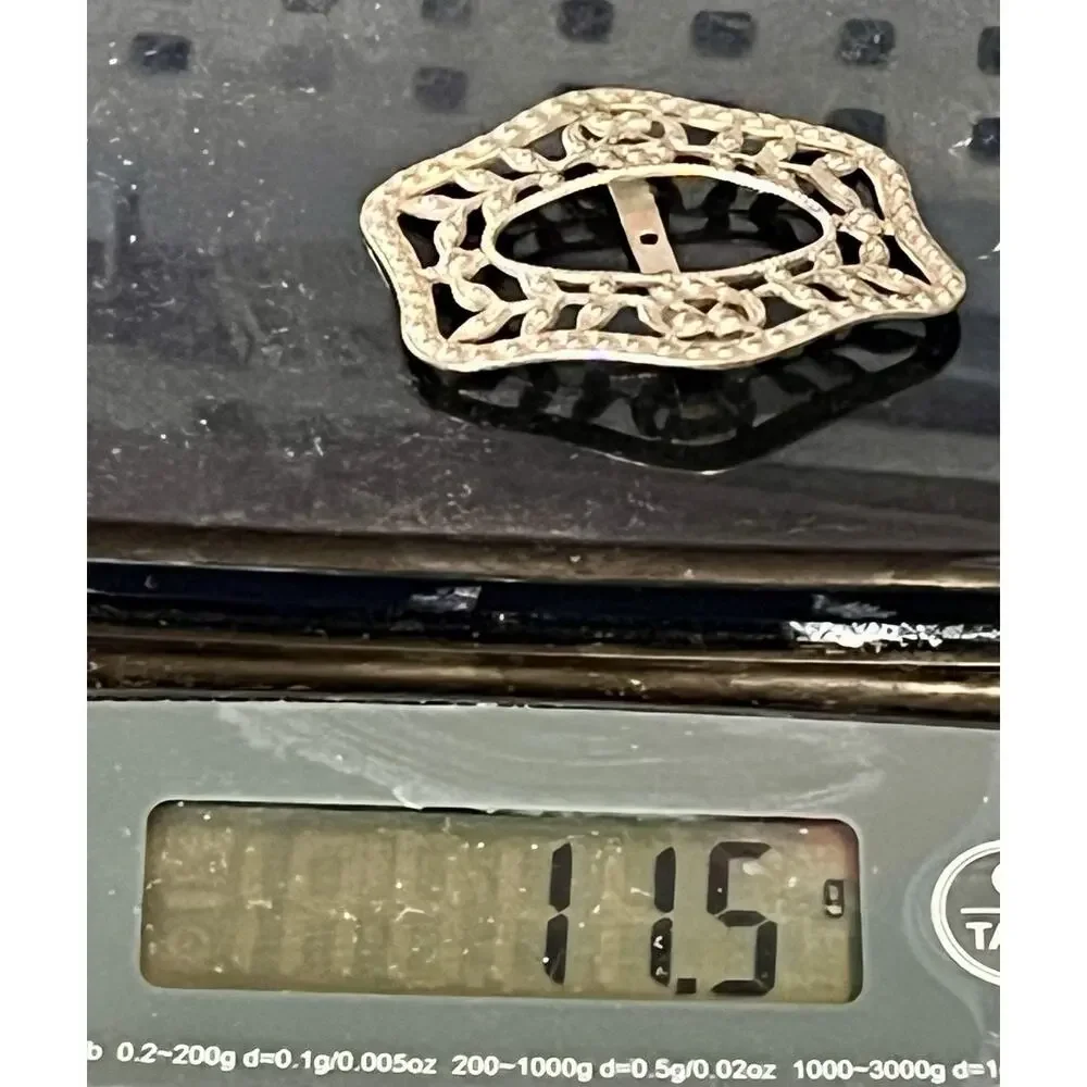 Vintage Silver Tone Floral Filigree Belt Buckle Openwork Western 2.5”